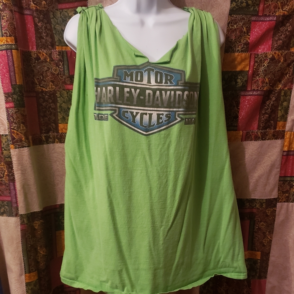 Harley-Davidson Lime Green Tank Top